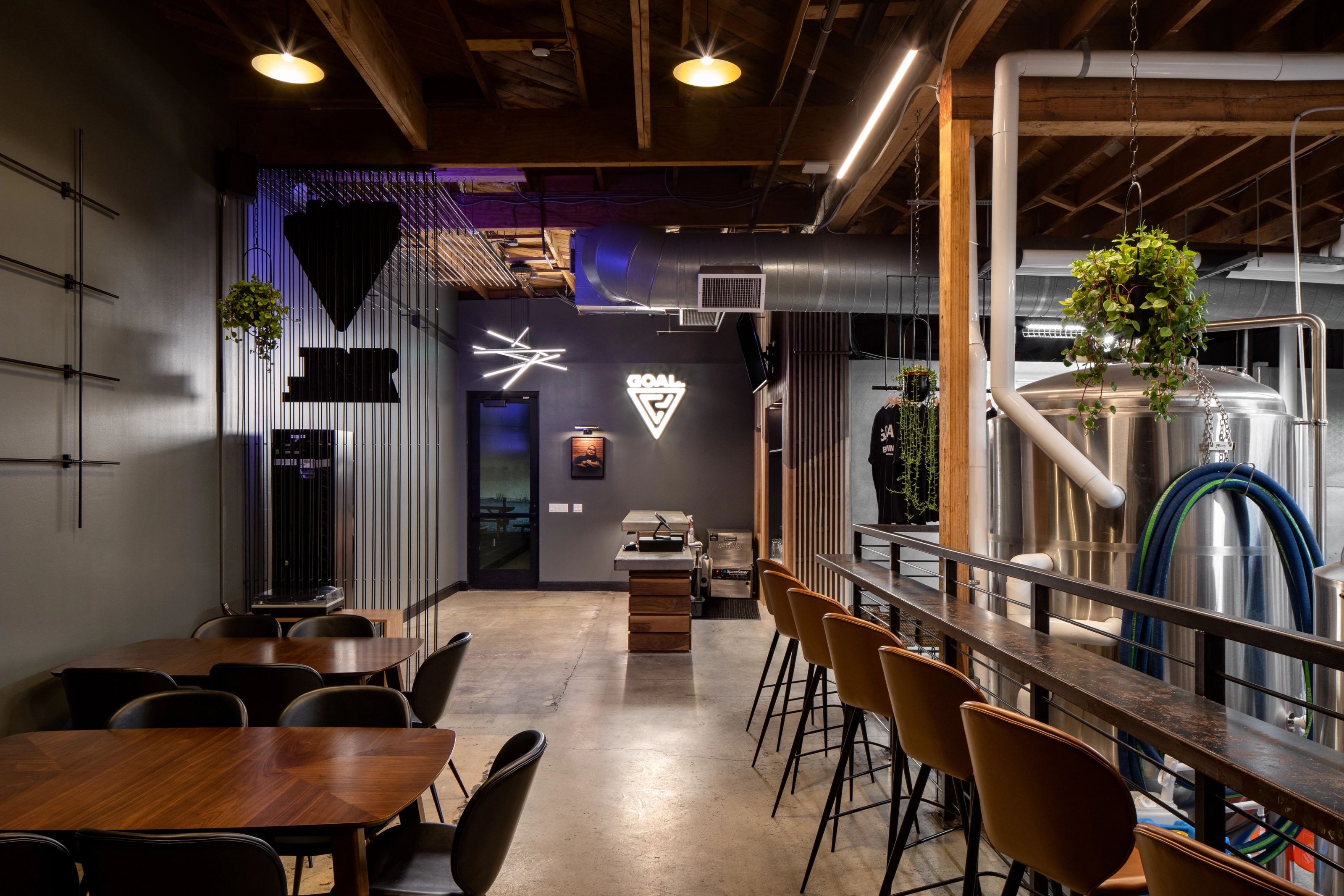 GOAL Brewing — the main room from the entrance