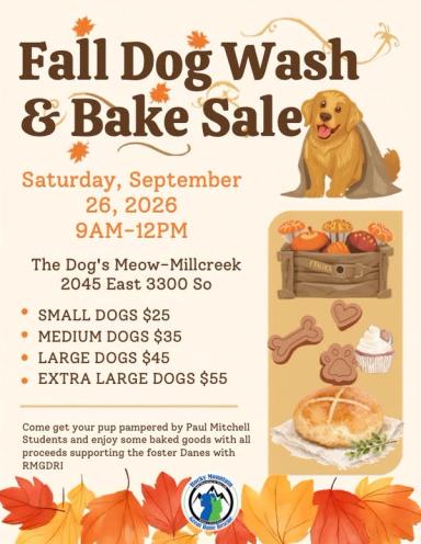 Dog Wash & Bake Sale flyer