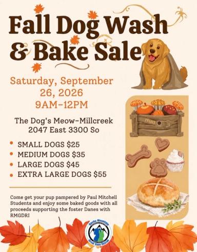Dog Wash & Bake Sale flyer