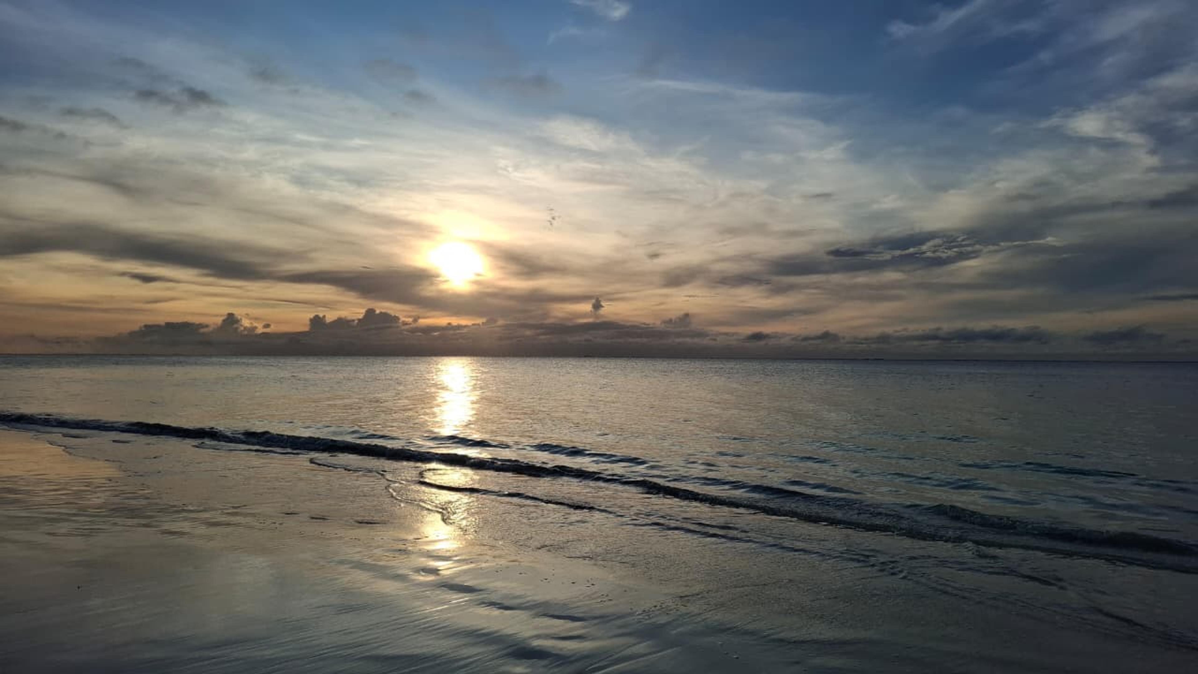 Sun set on the beach