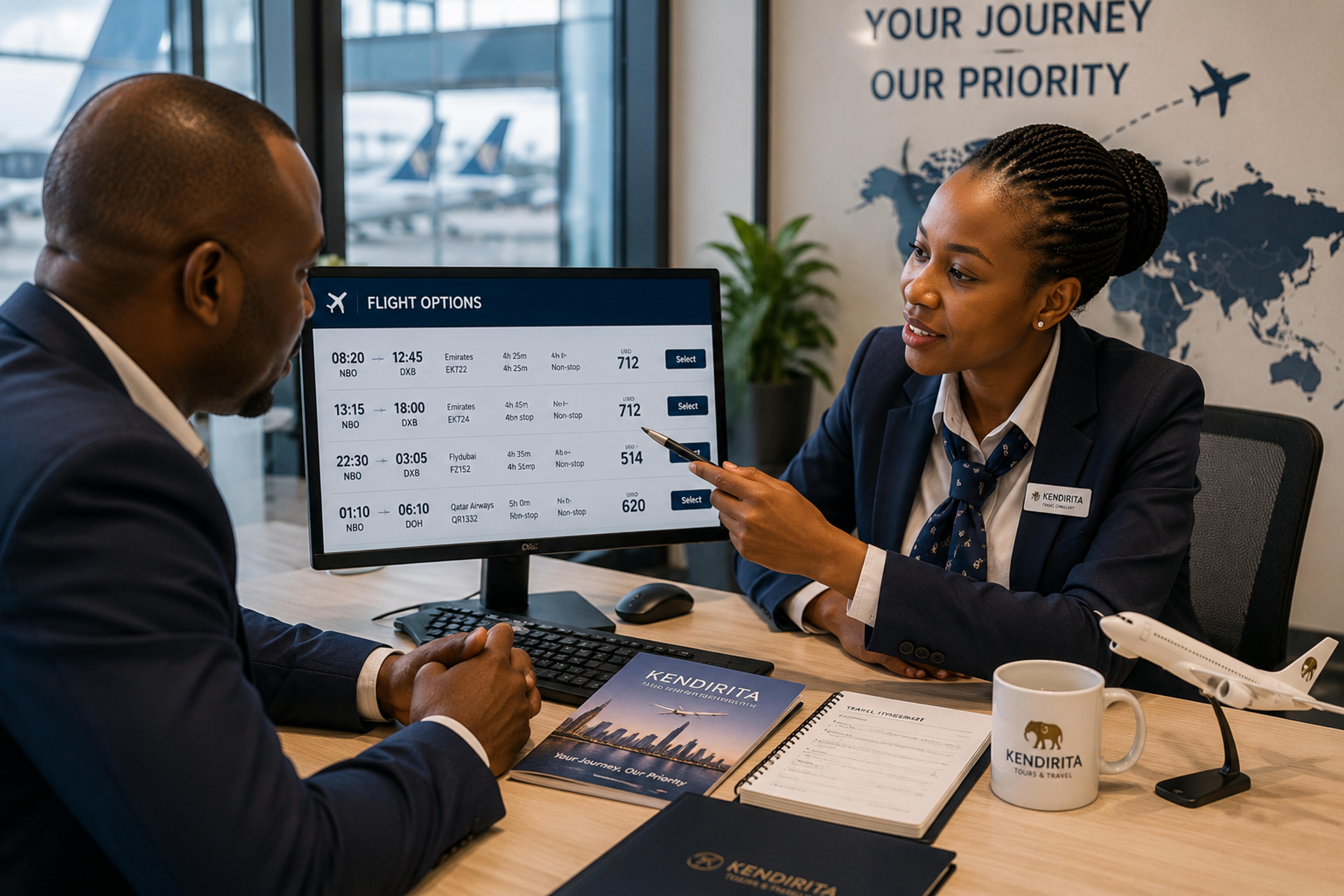 Corporate air travel and business flight booking support by Kendirita Tours & Travel in Kenya
