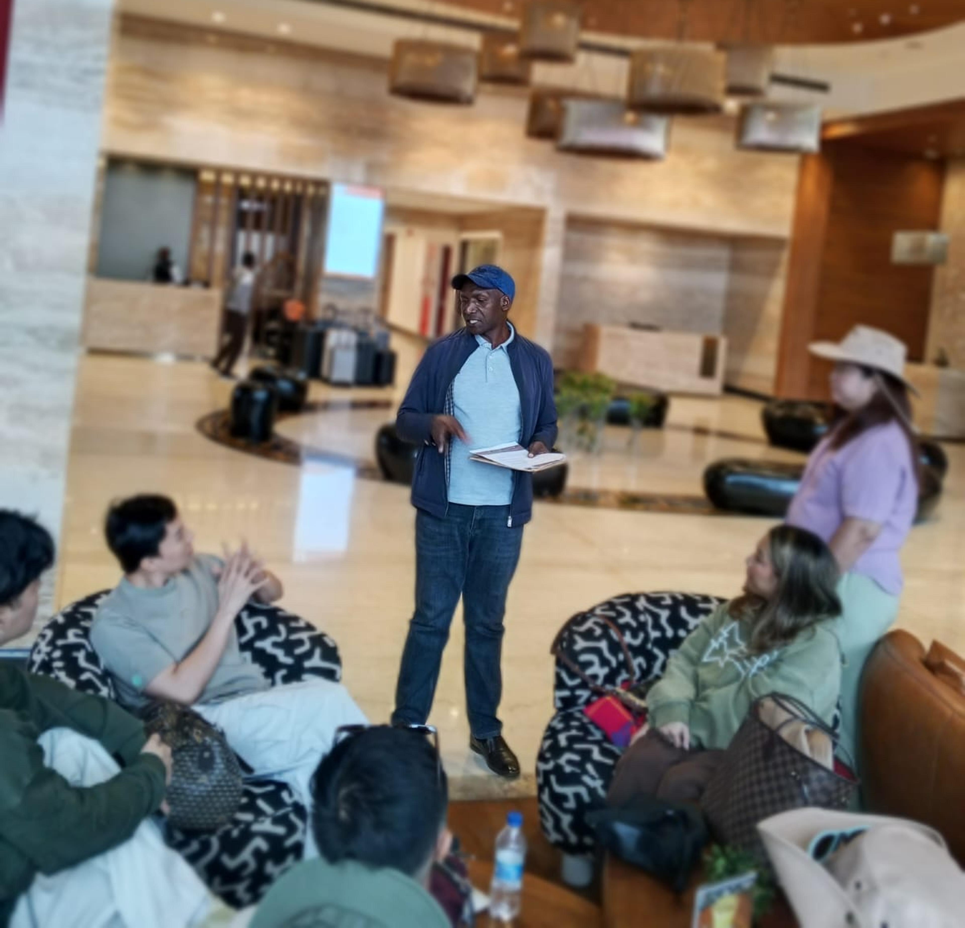 Traveller briefing and group support coordinated by Kendirita Tours & Travel
