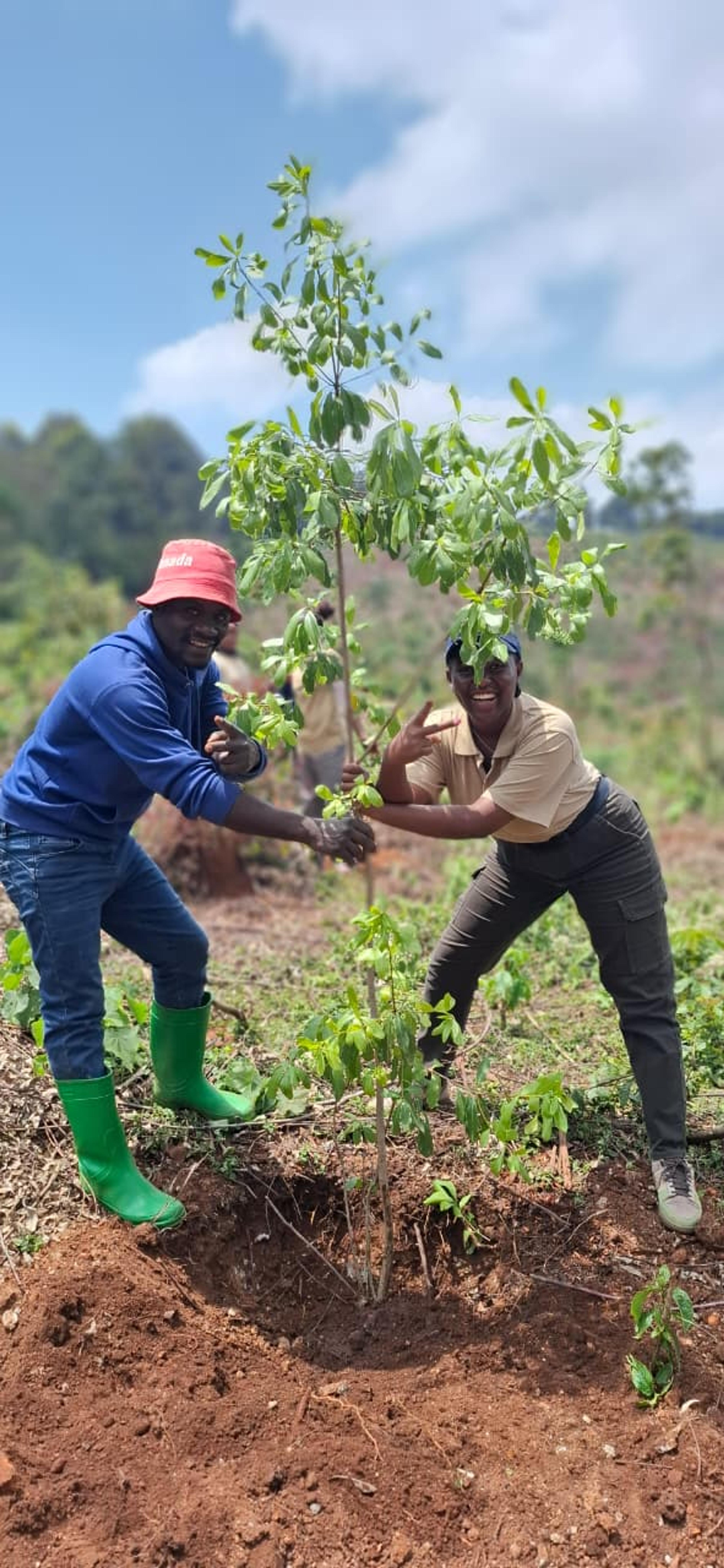 Kendirita team participating in a tree planting activity as part of its responsible tourism commitment