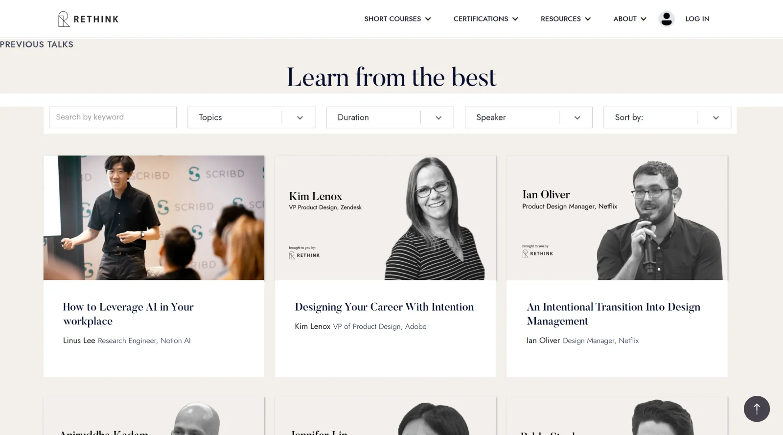 Rethink Talks screenshot