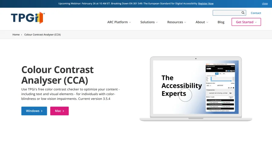 Colour Contrast Analyser