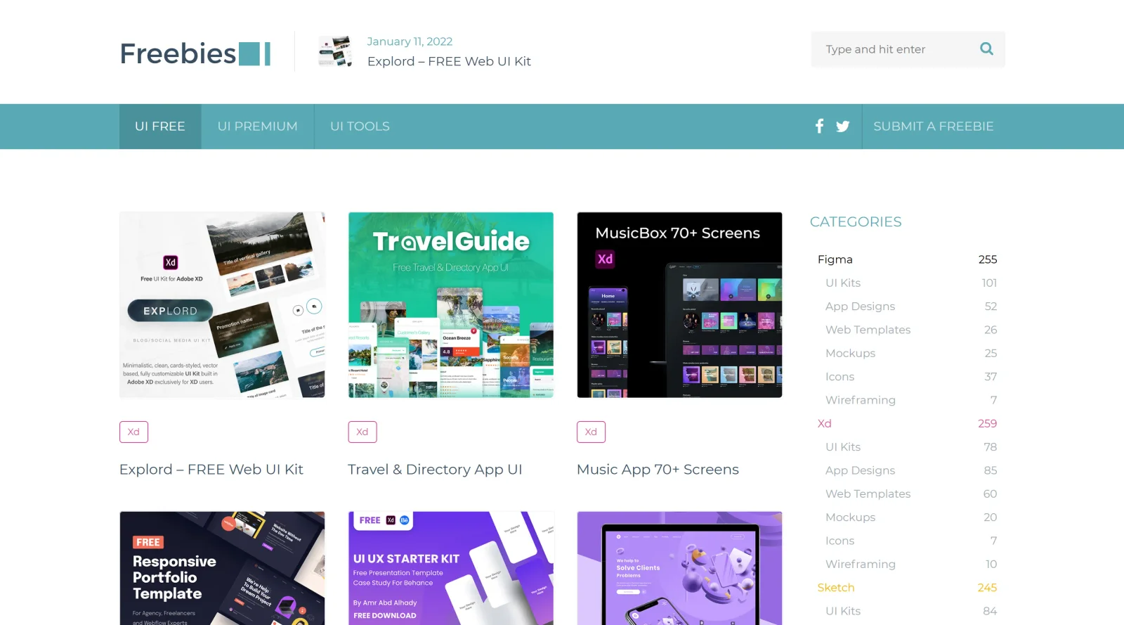 FreebiesUI screenshot