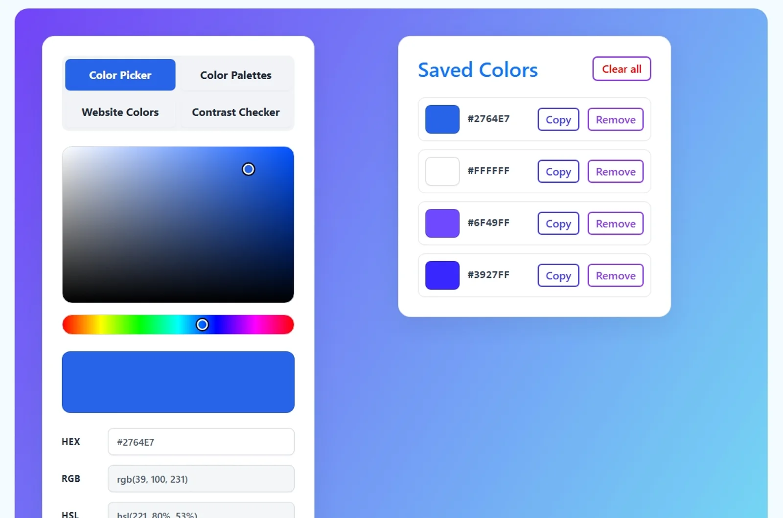 Upclimb Color Picker screenshot