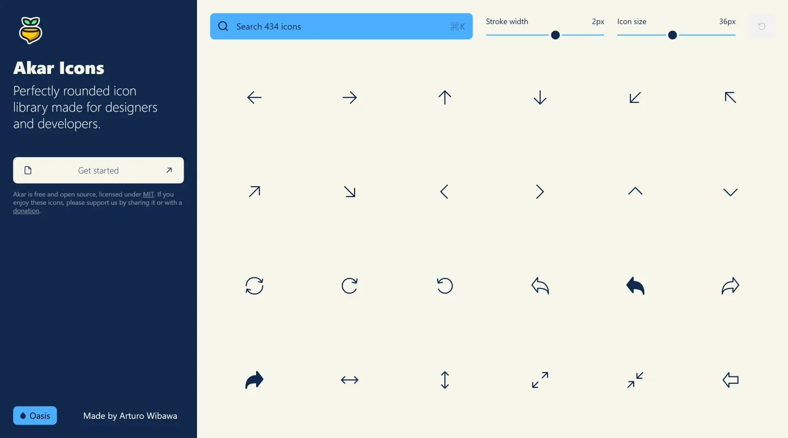 Akar Icons screenshot