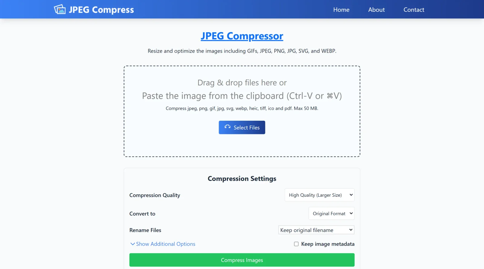 JPEG Compress screenshot