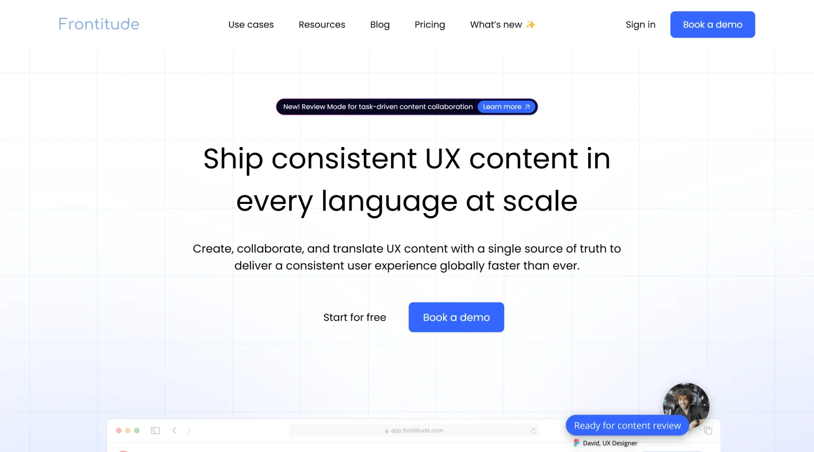 Frontitude screenshot