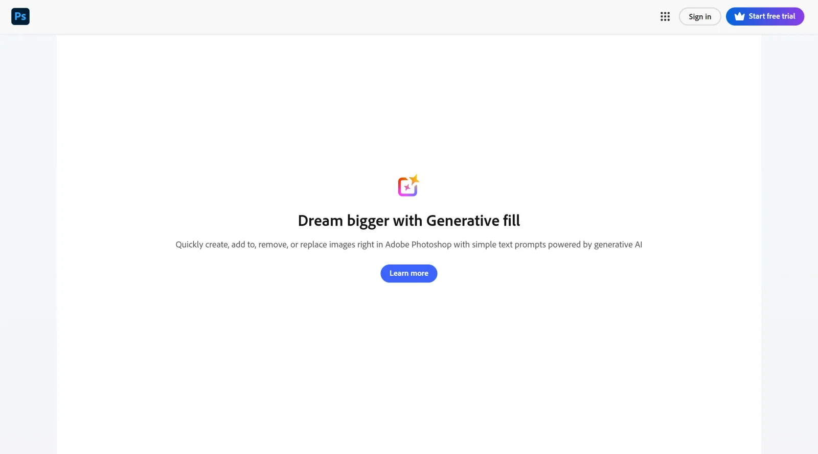 Photoshop (Web App) screenshot