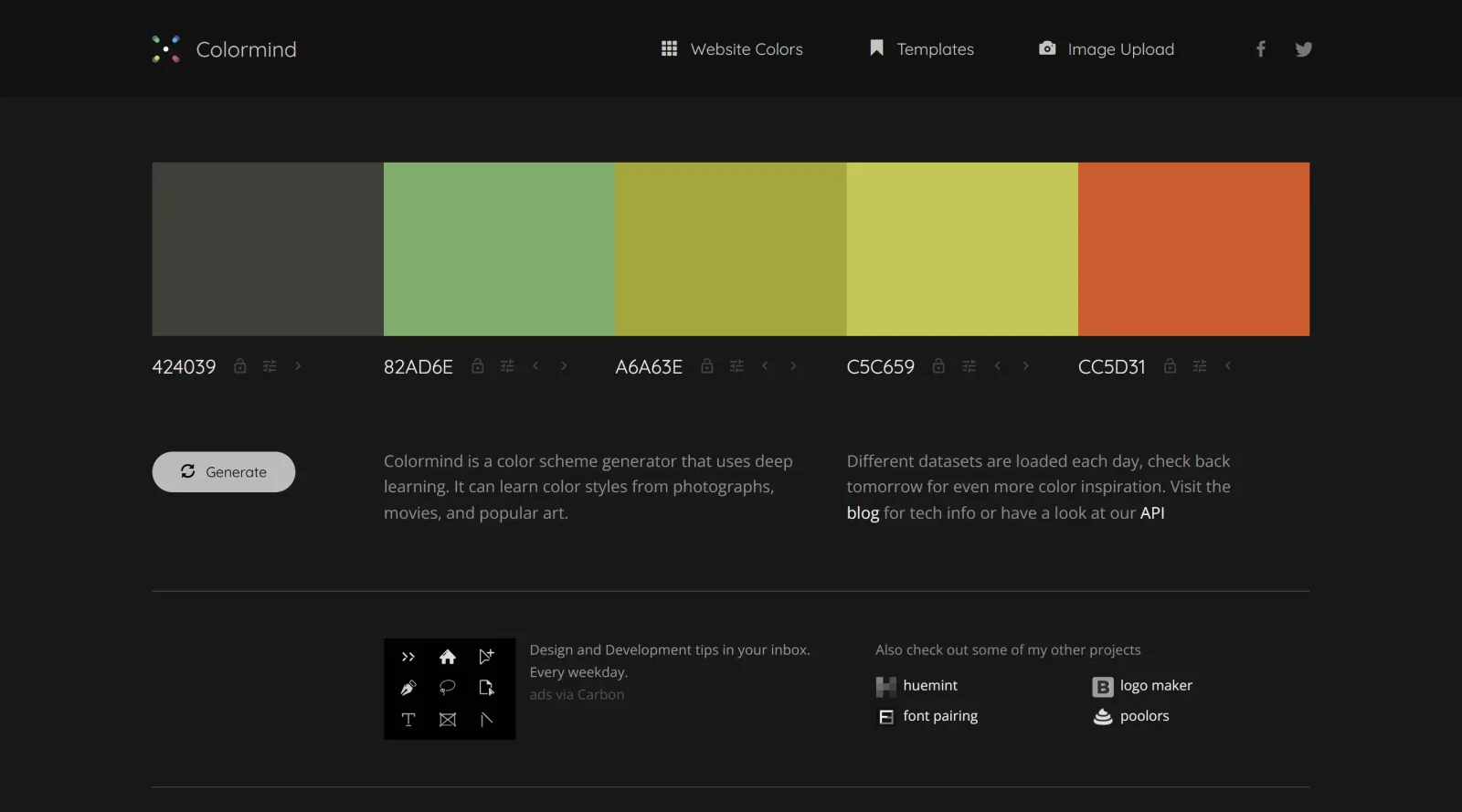 Colormind screenshot