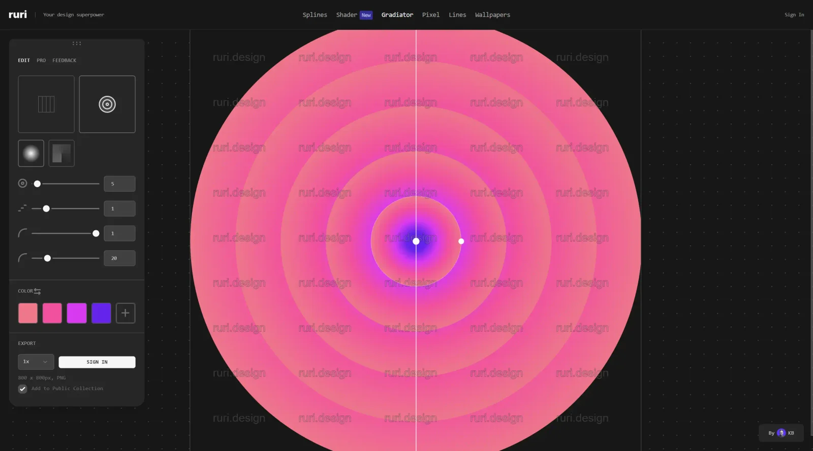 Gradiator screenshot