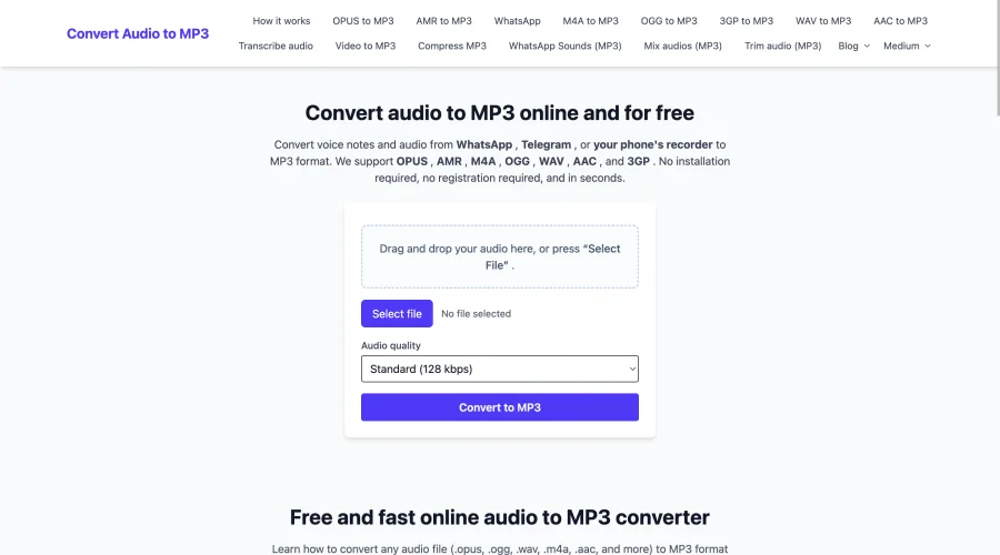 Convert Audio to MP3