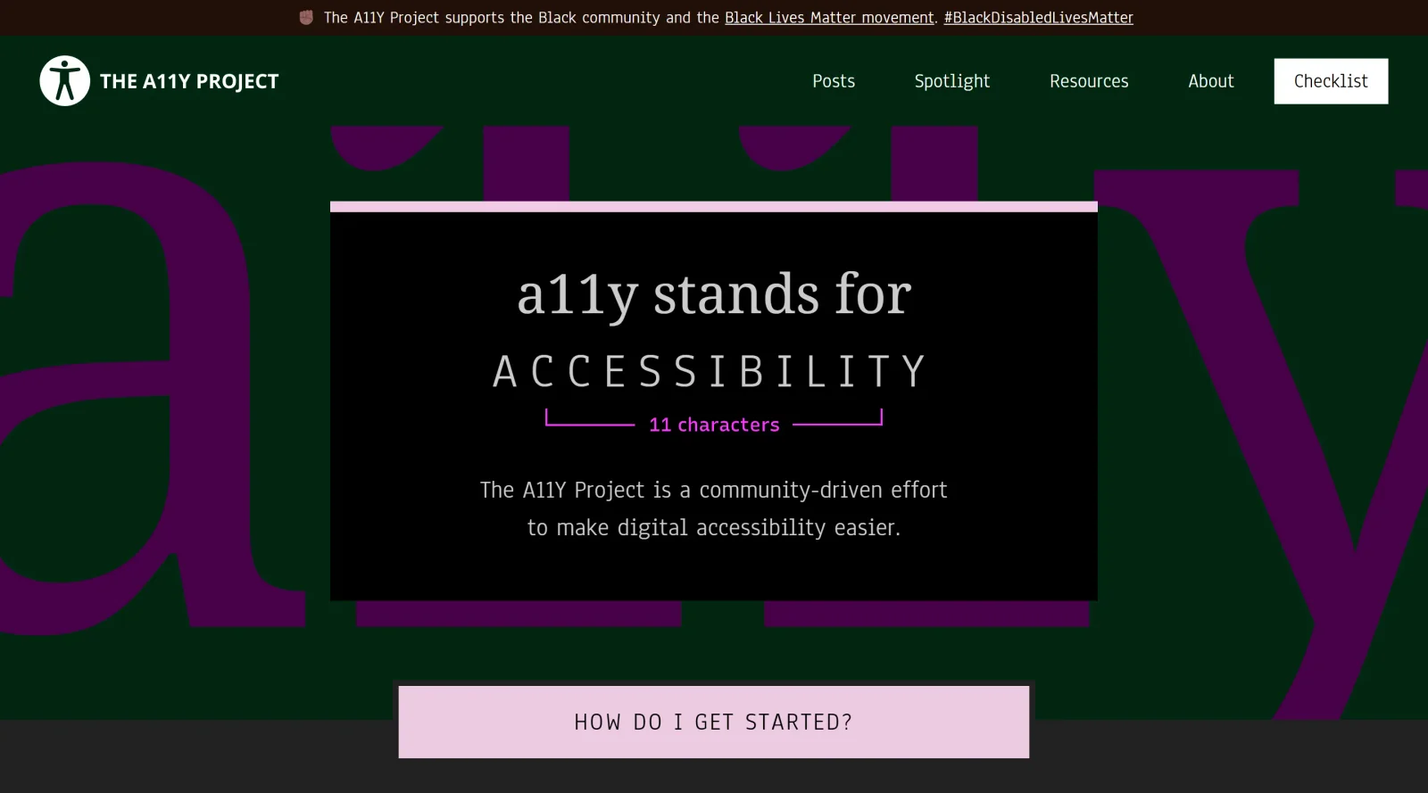 A11Y Project screenshot