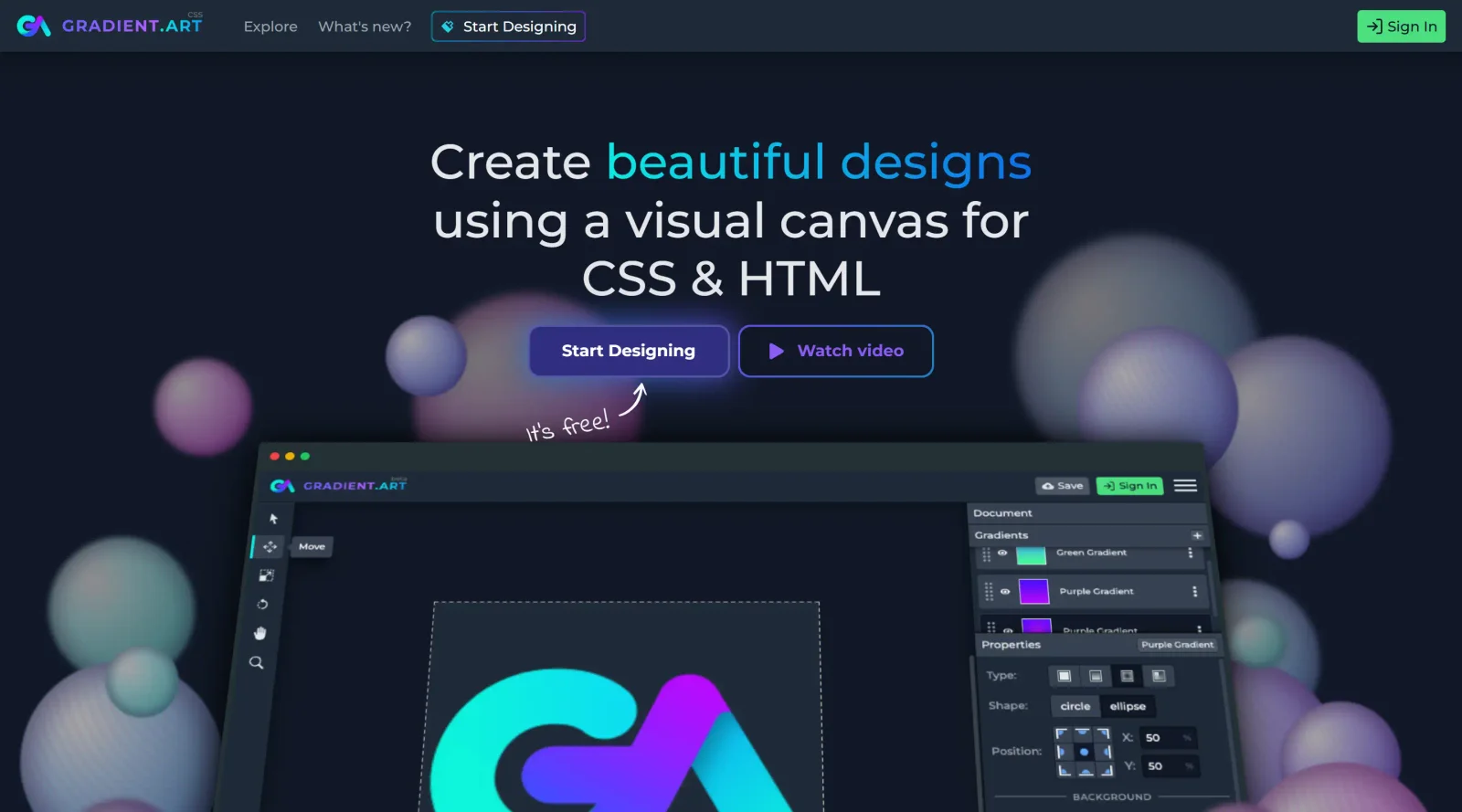 Gradient Art screenshot