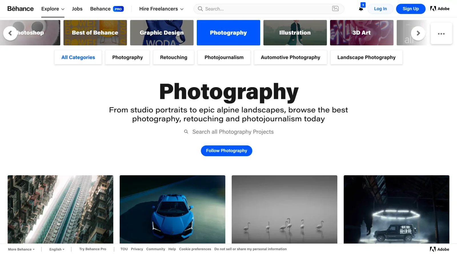Behance Photography screenshot