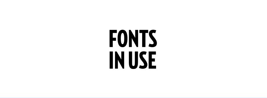 Fonts In Use
