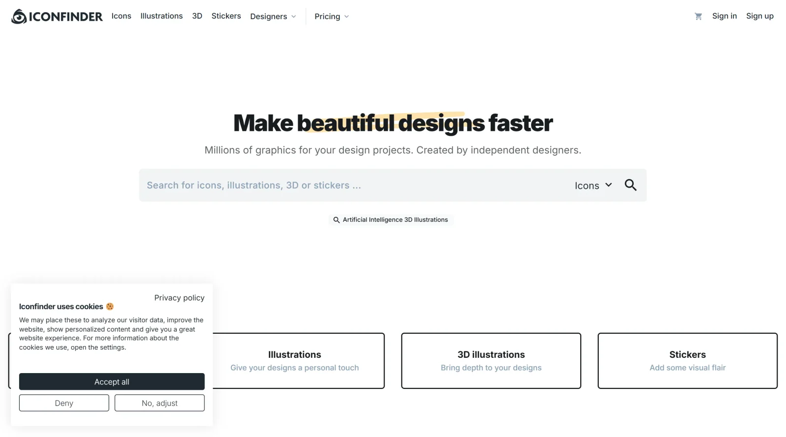 Iconfinder screenshot