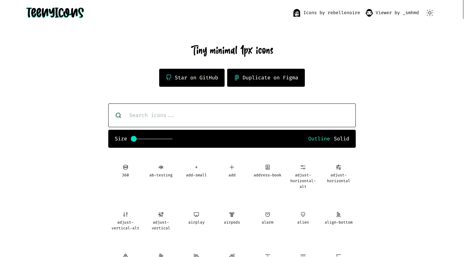 Teenyicons screenshot