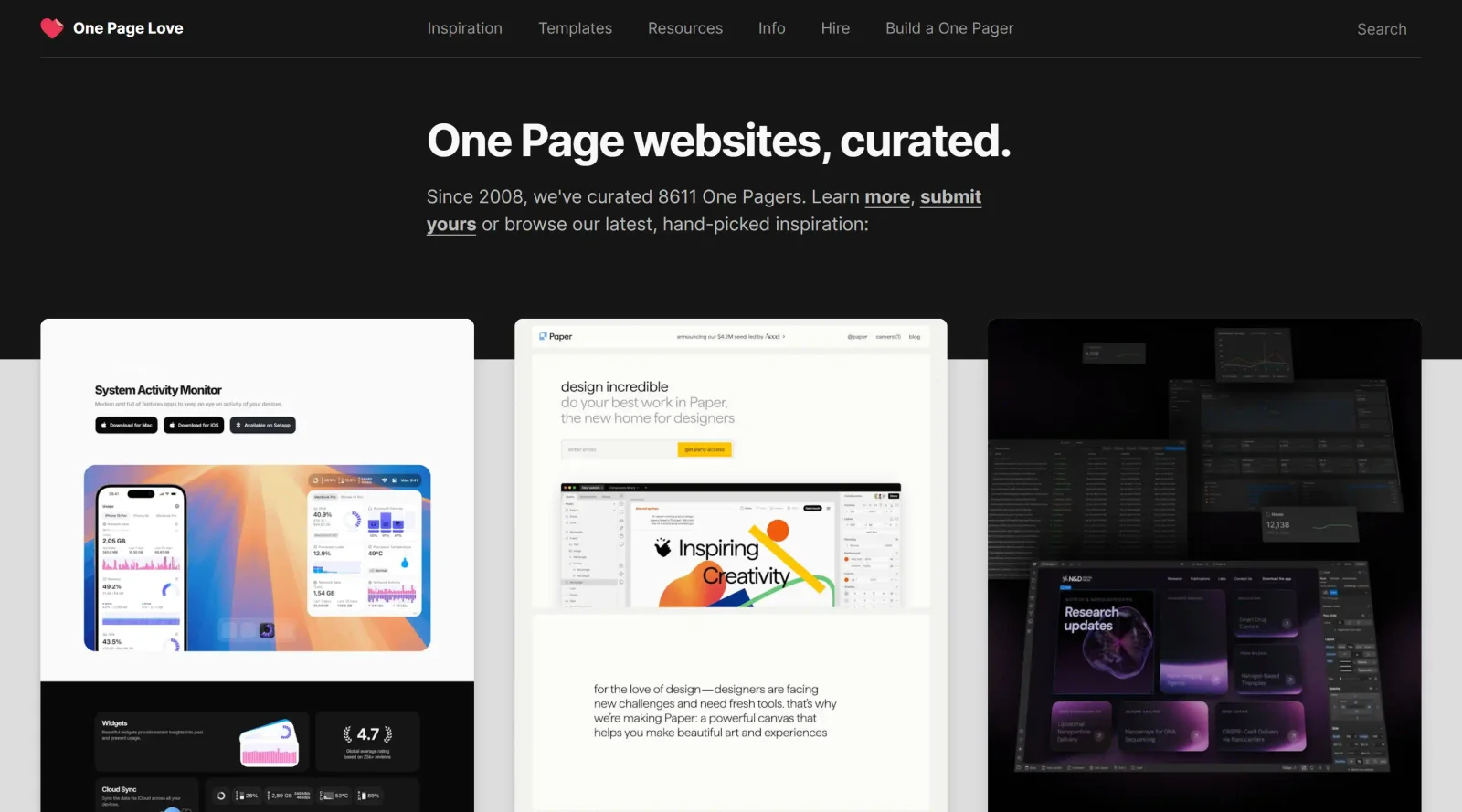 One Page Love screenshot