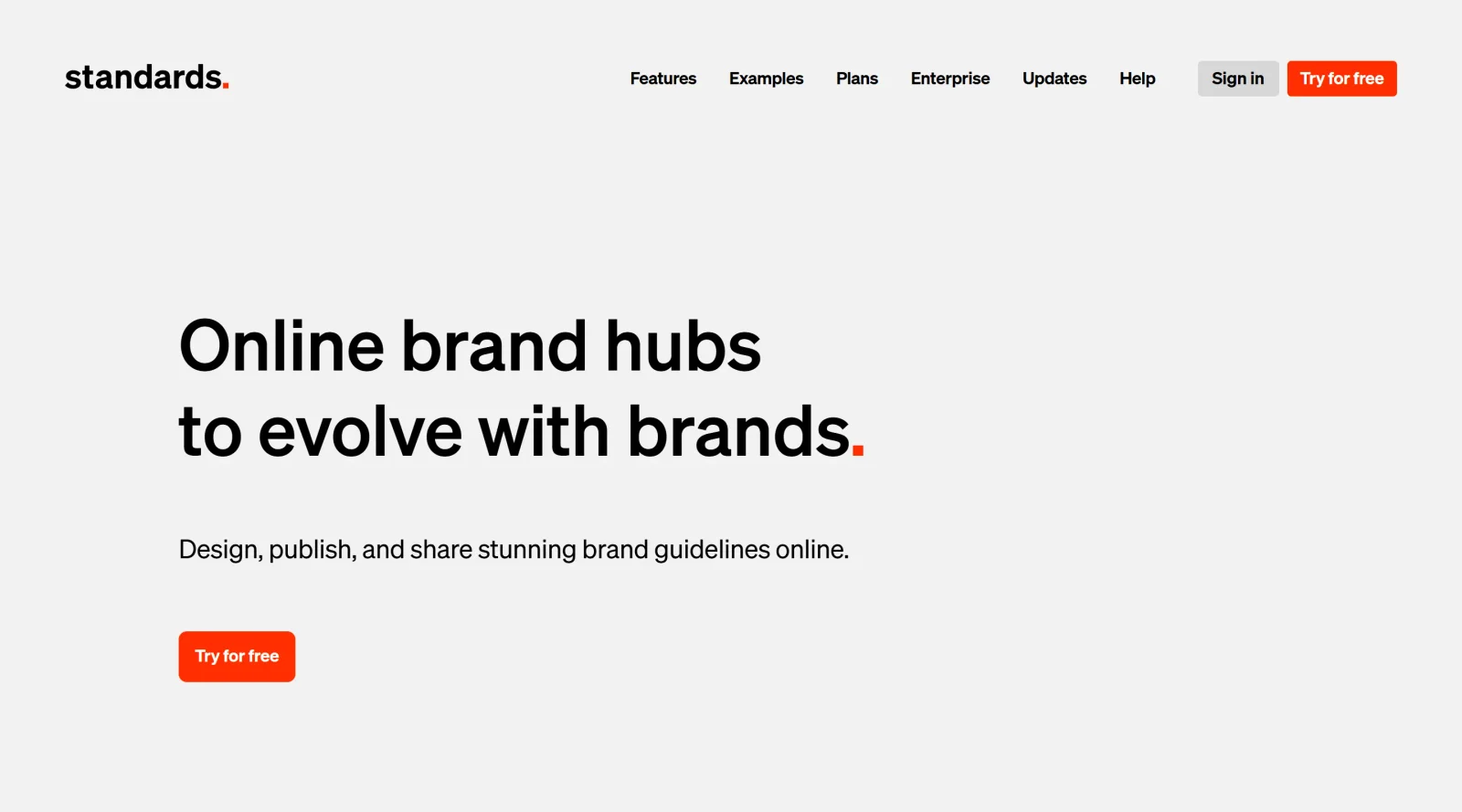 Standards screenshot