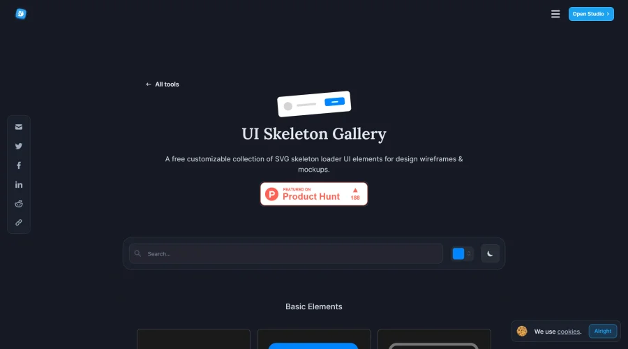 UI Skeleton Gallery