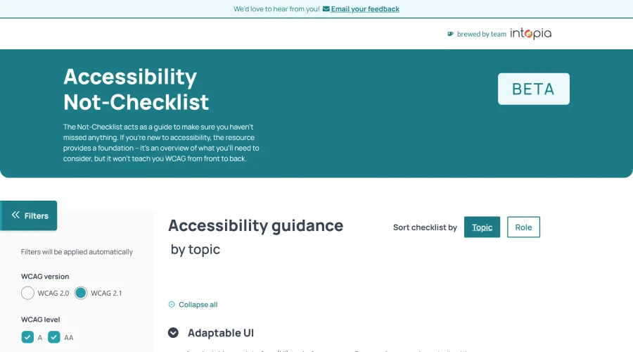 Accessibility Not-Checklist