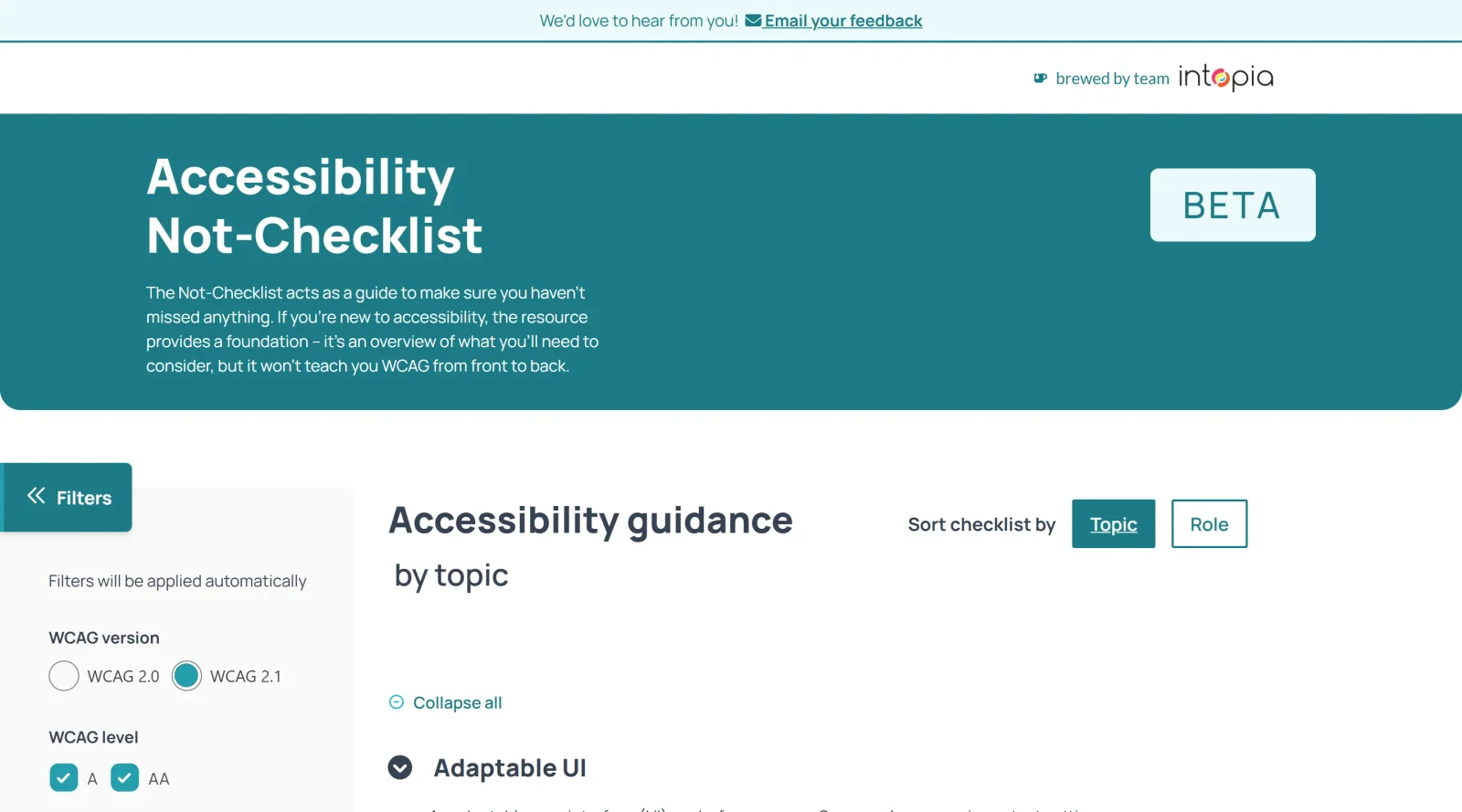 Accessibility Not-Checklist screenshot
