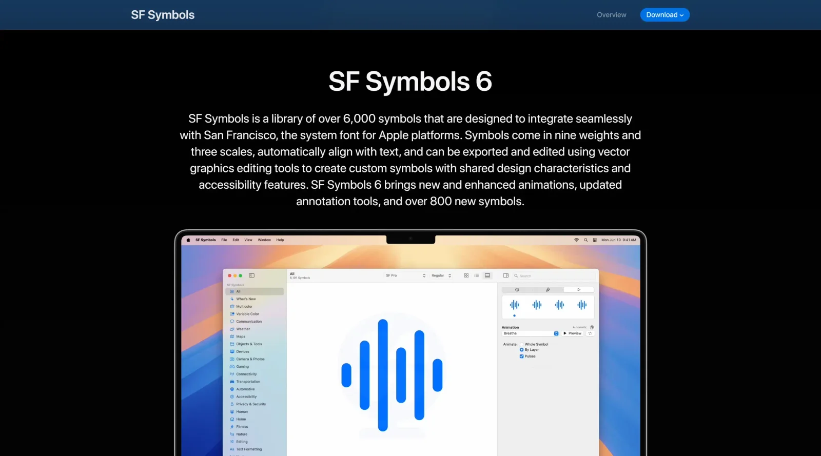 SF Symbols screenshot