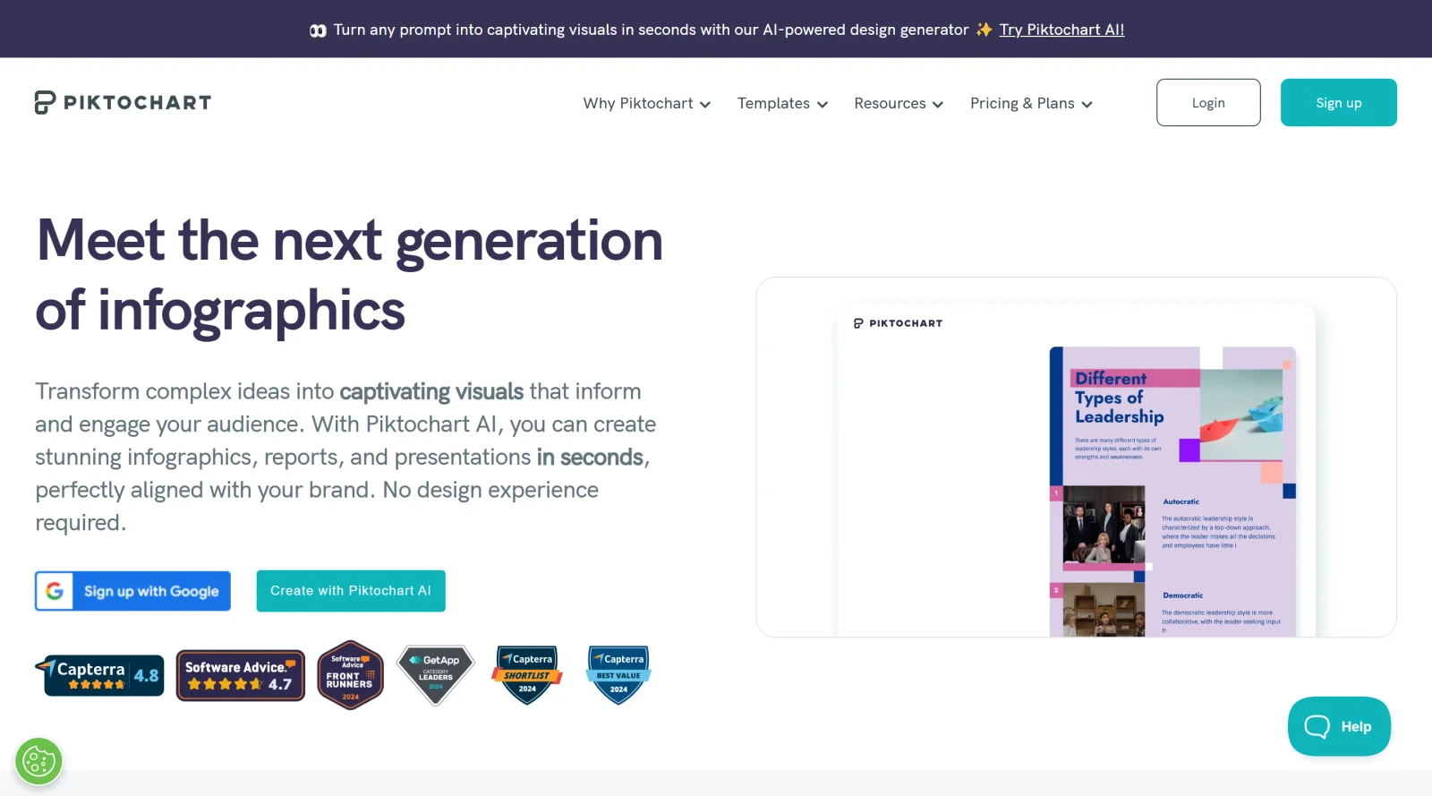 Piktochart screenshot