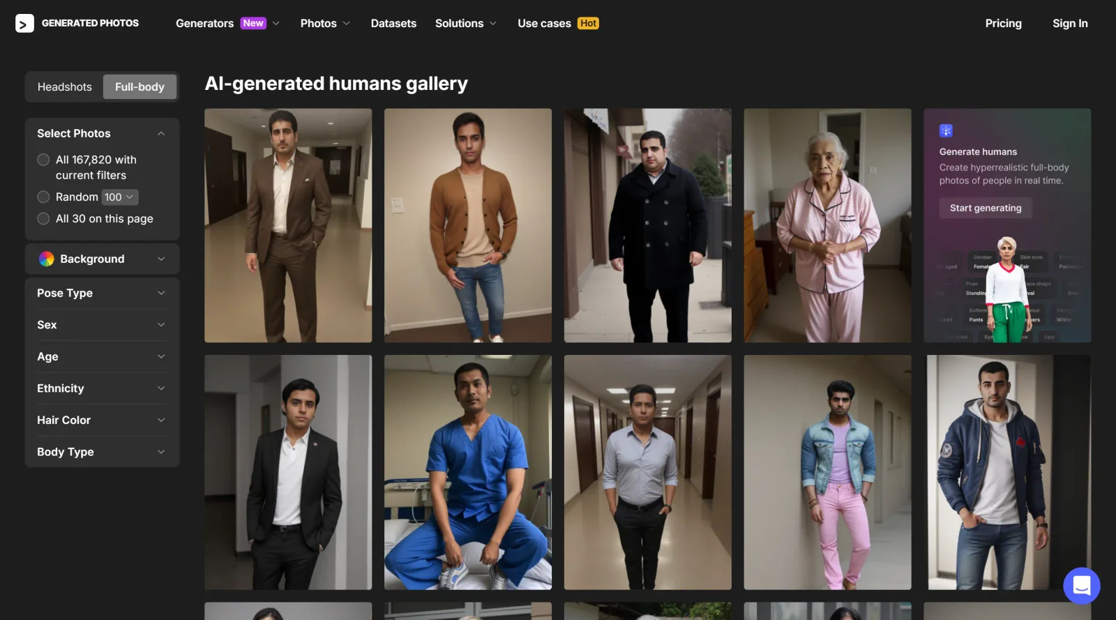 Generated Humans screenshot