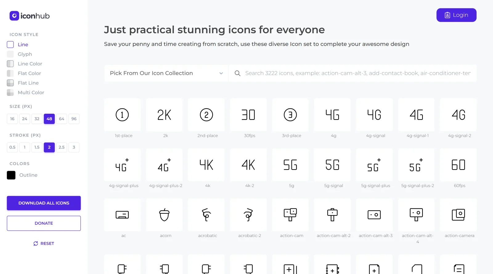 Iconhub screenshot