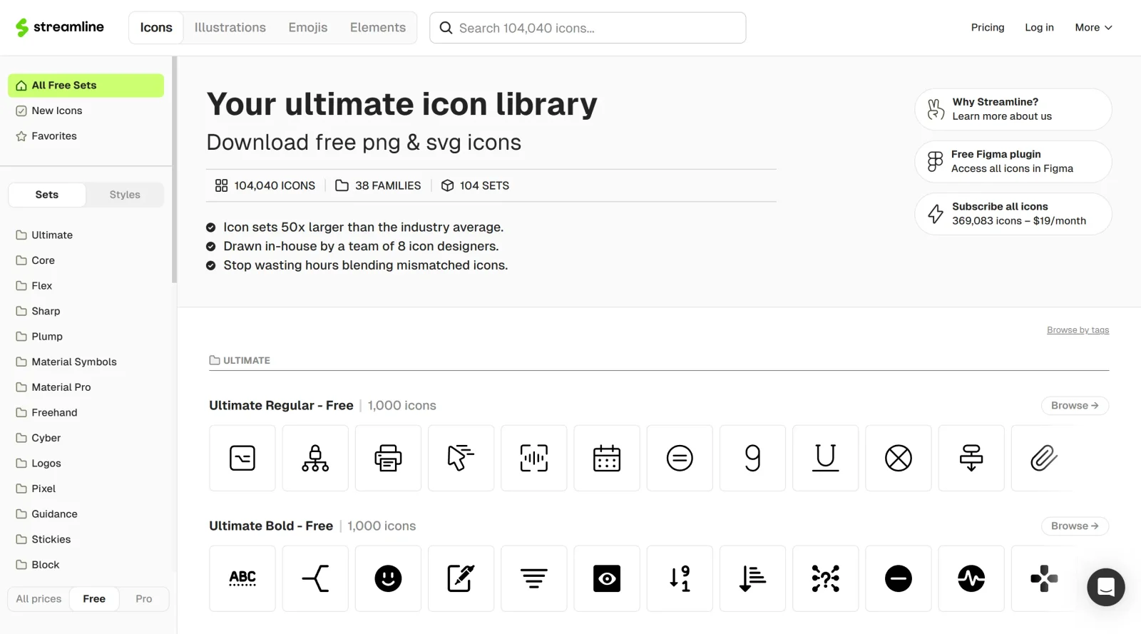 Streamline Freebies screenshot