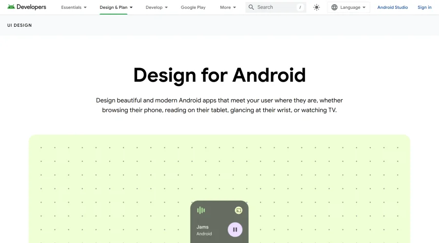 Android Design Hub