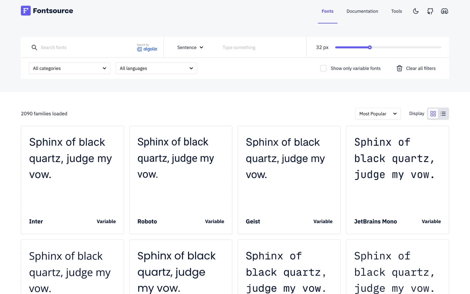 Fontsource screenshot