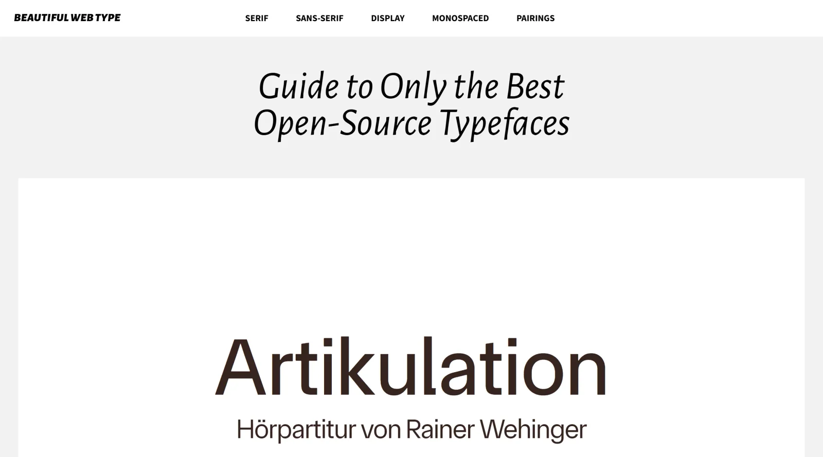 Beautiful Web Type screenshot