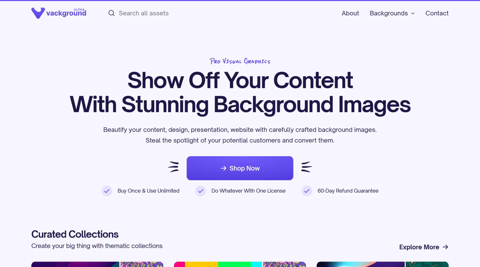 Vackground screenshot
