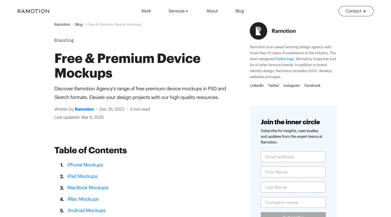 Ramotion Store screenshot