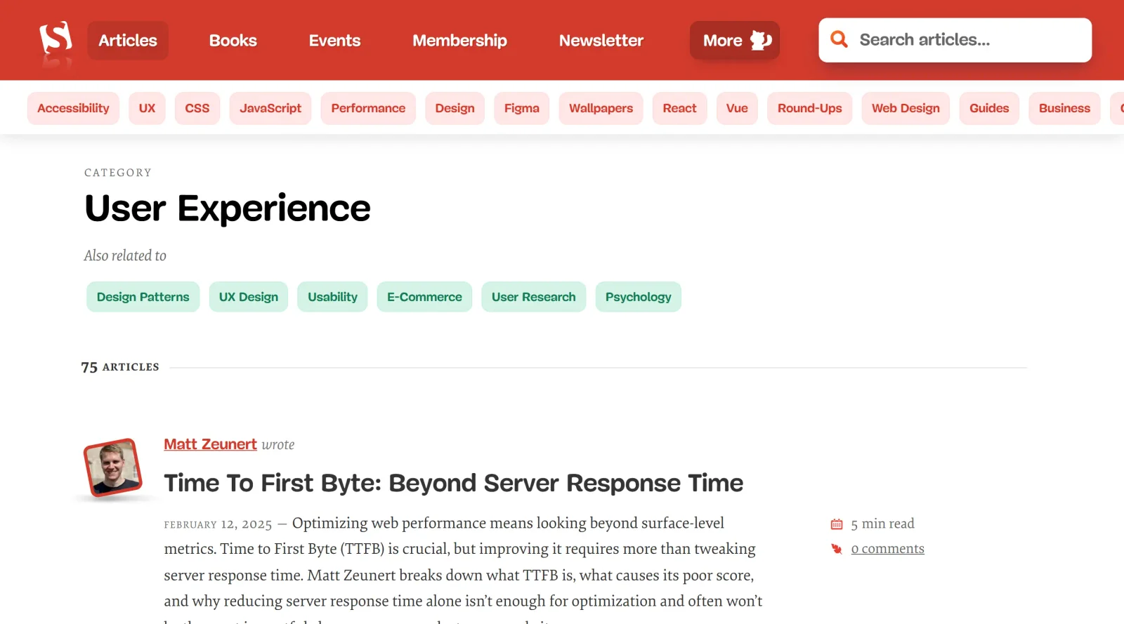 Smashing Magazine screenshot