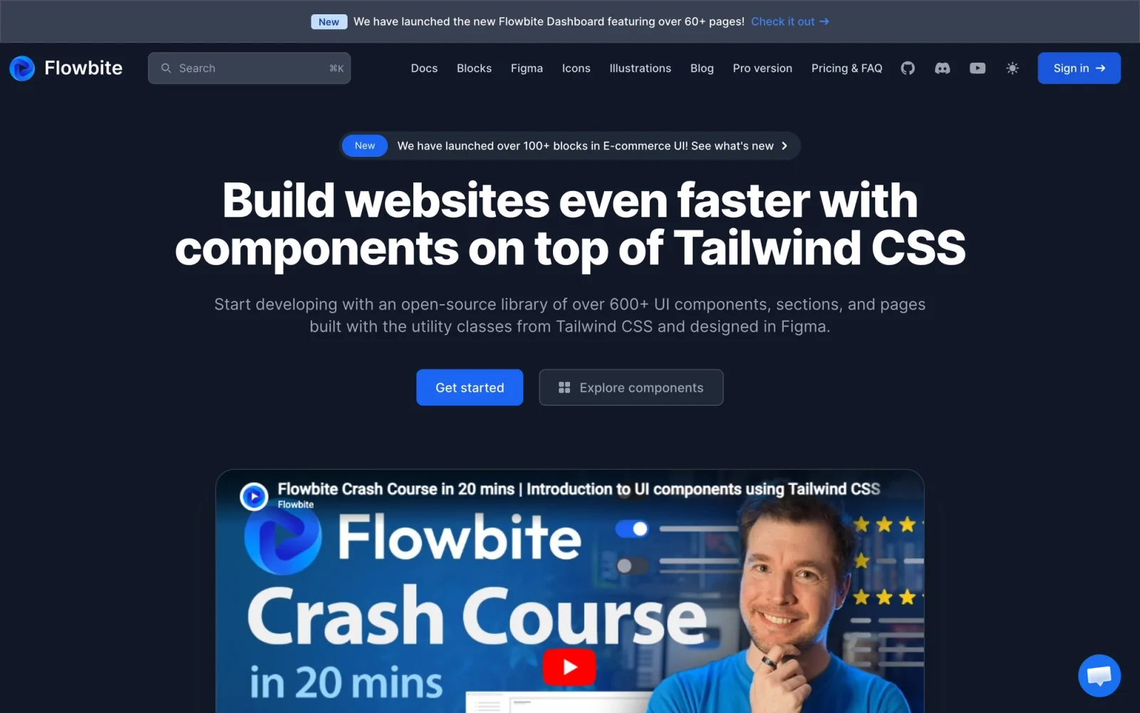 Flowbite screenshot