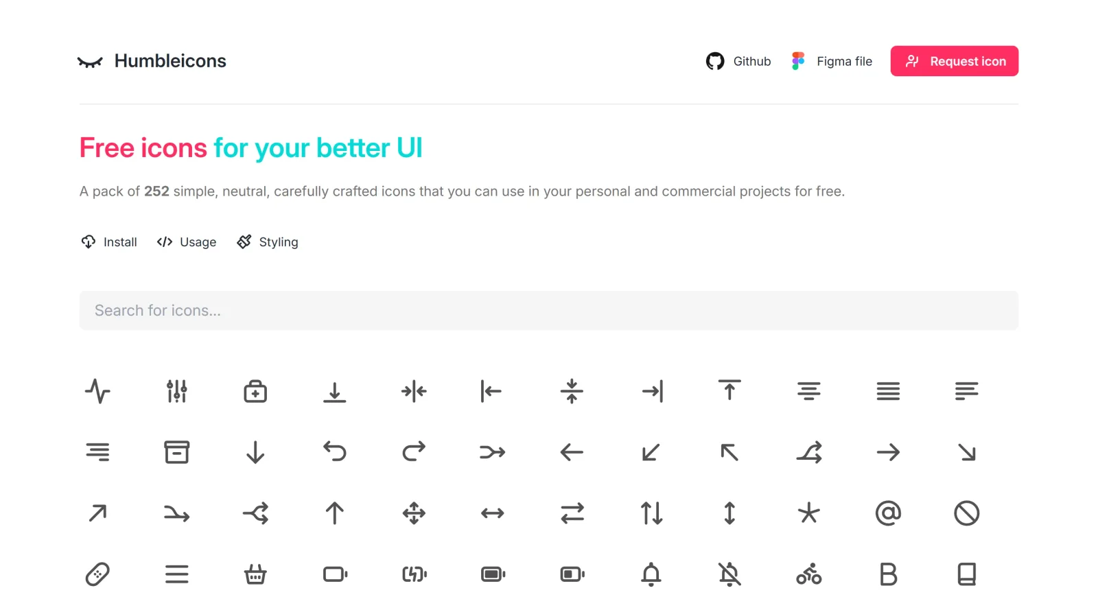 Humbleicons screenshot