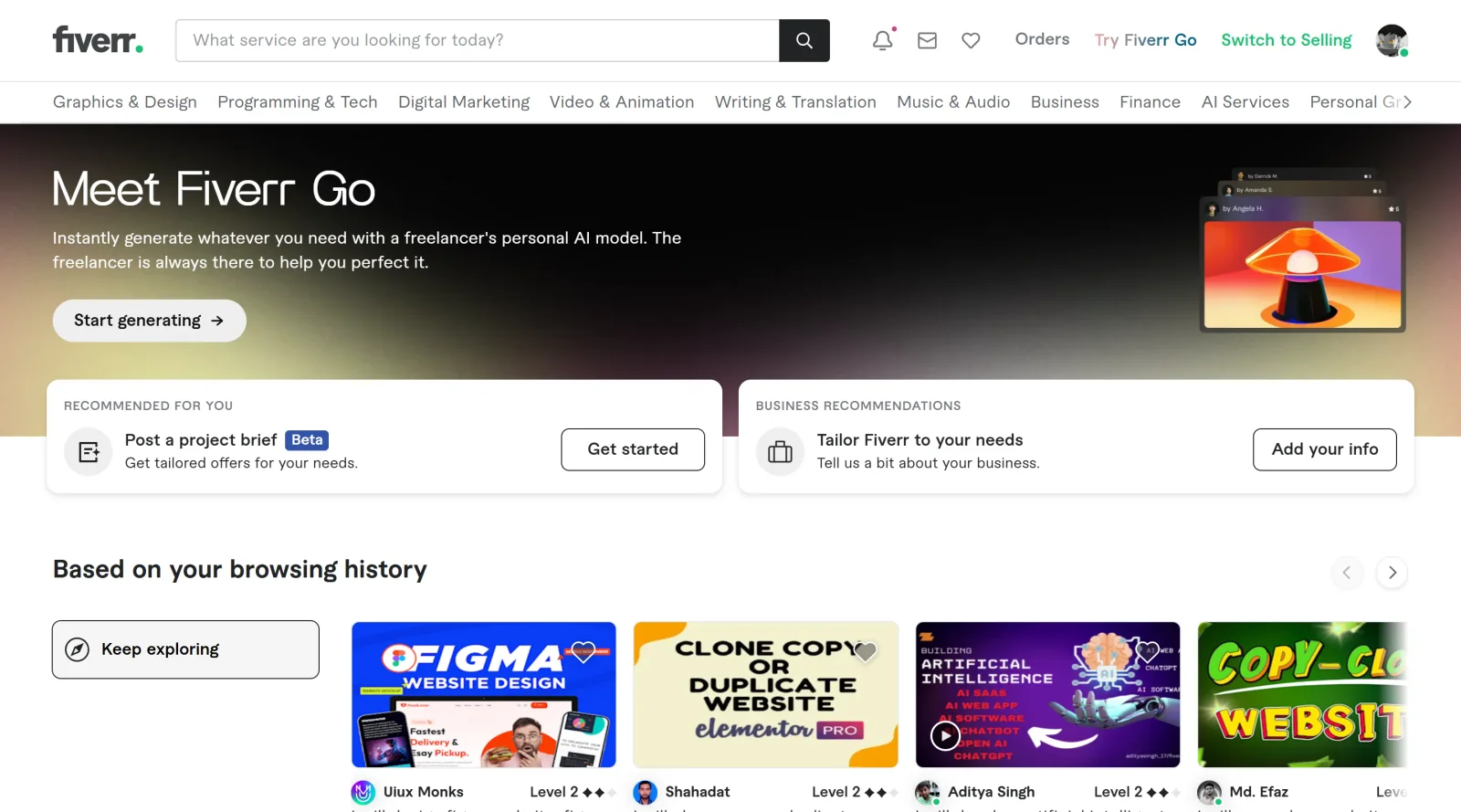 fiverr learn screenshot