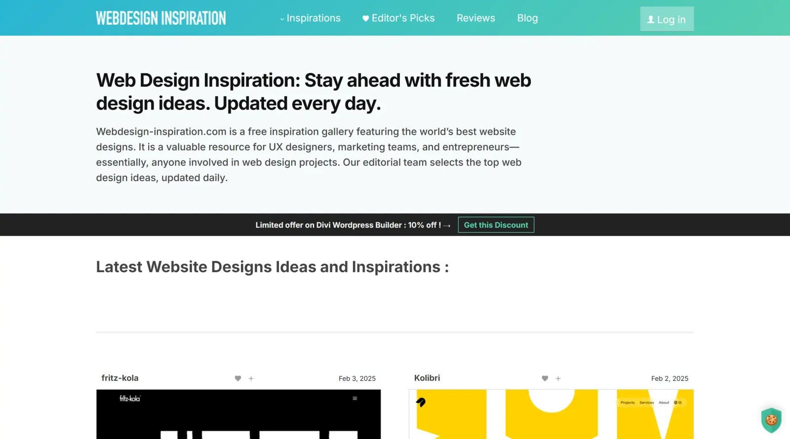Webdesign Inspiration screenshot