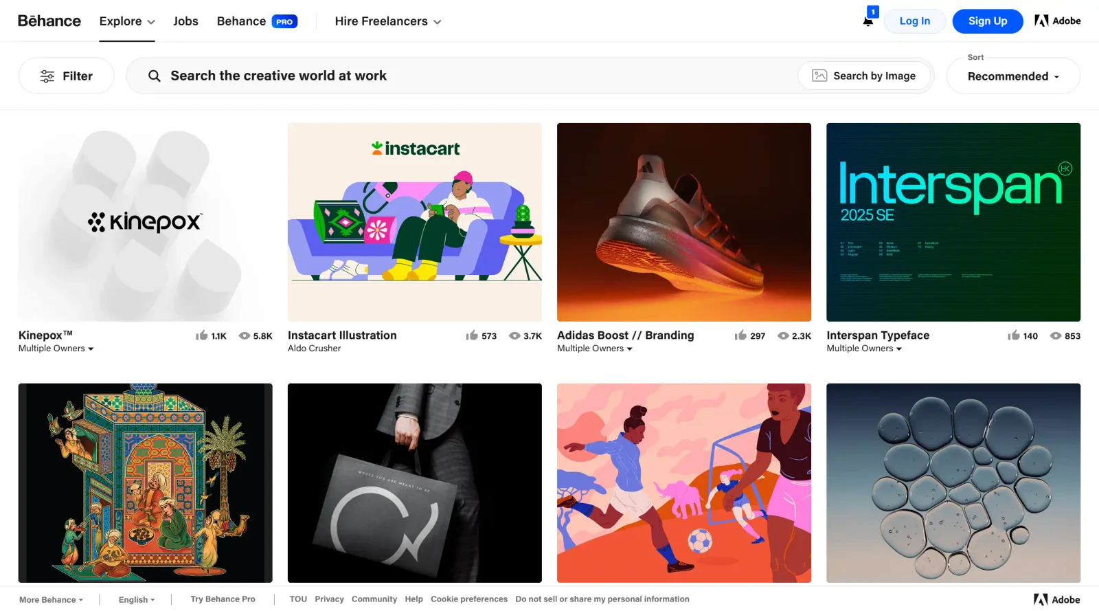 Behance screenshot