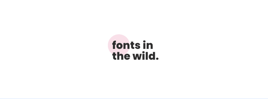 Fonts in the wild