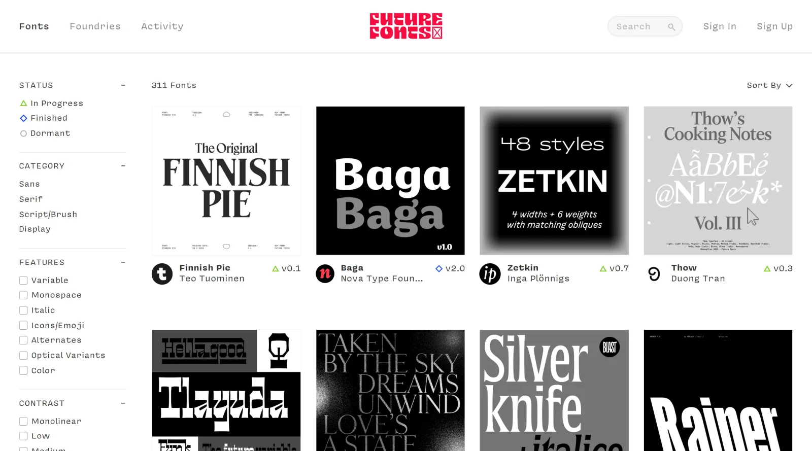 Future Fonts screenshot