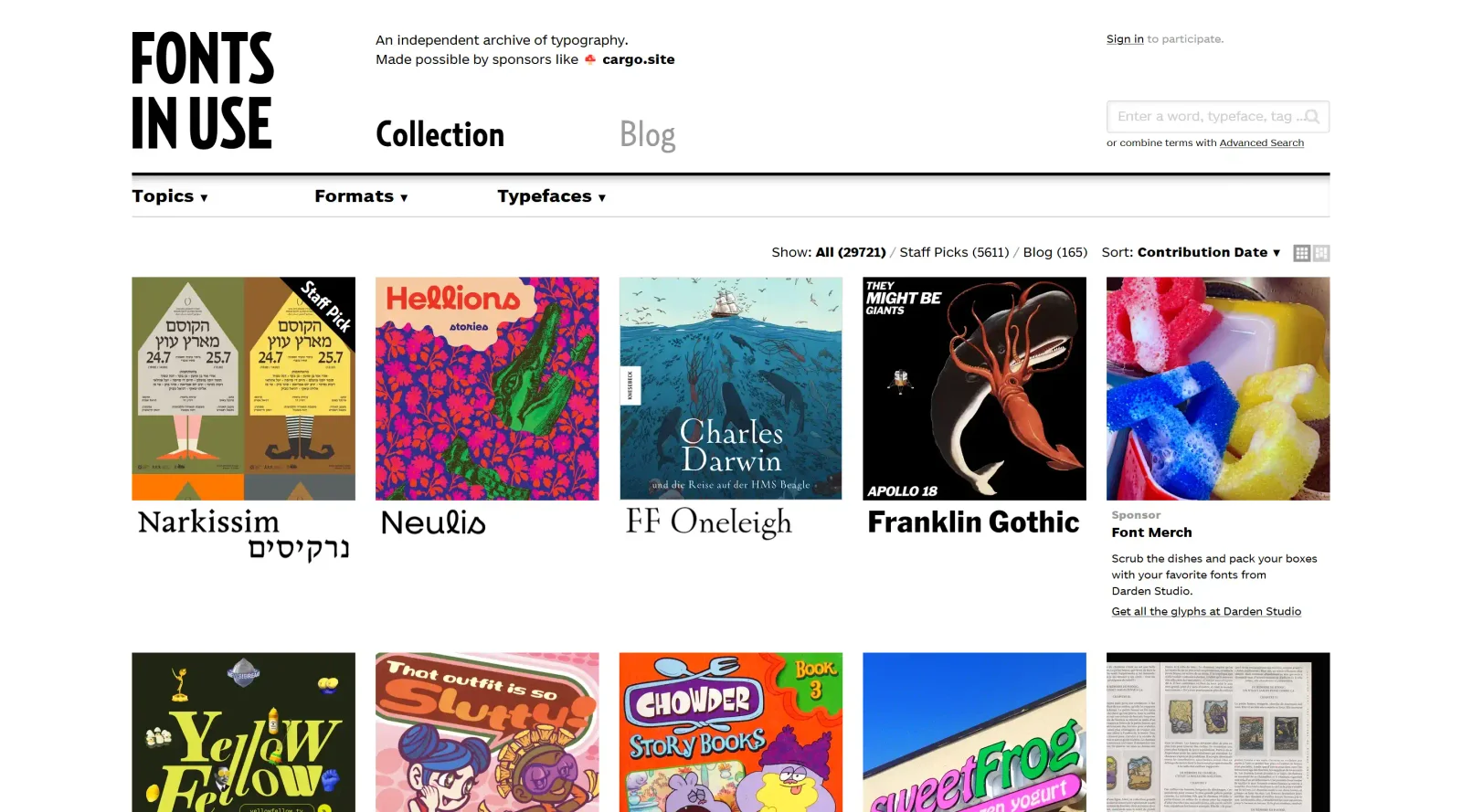 Fonts In Use screenshot