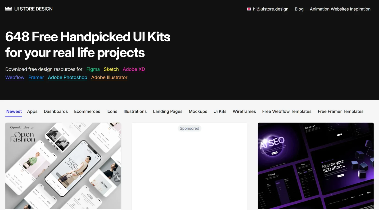 UI Store Design screenshot