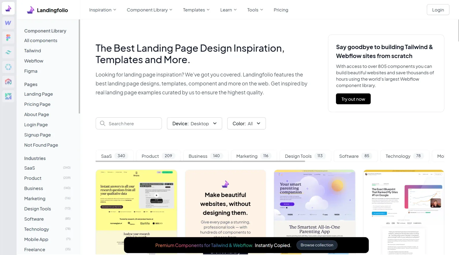 Landingfolio screenshot